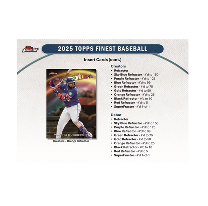 2025 Topps Finest Baseball Hobby Box