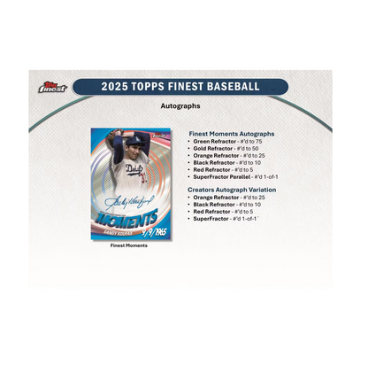 2025 Topps Finest Baseball Hobby Box