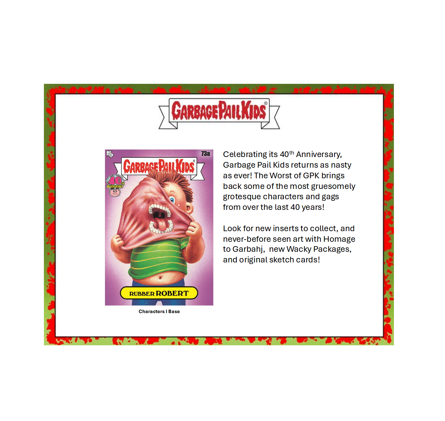 2025 Topps Garbage Pail Kids 40th Anniversary Worst of 2025 Hobby 10-Box Case