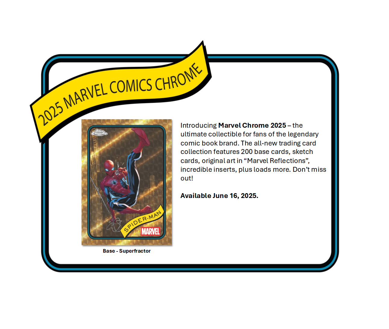 2025 Topps Marvel Chrome Hobby 12-Box Case