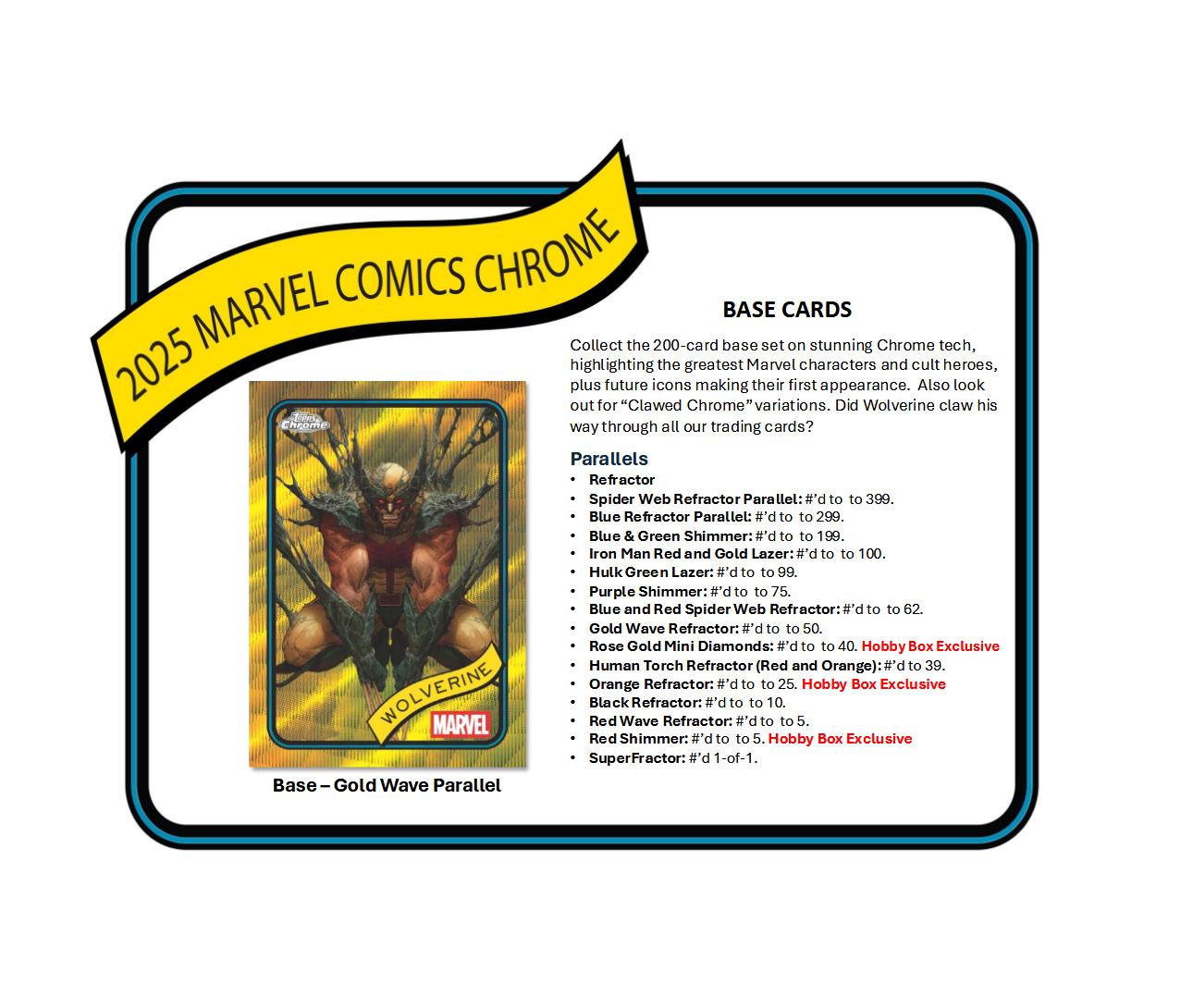 2025 Topps Marvel Chrome Hobby 12-Box Case