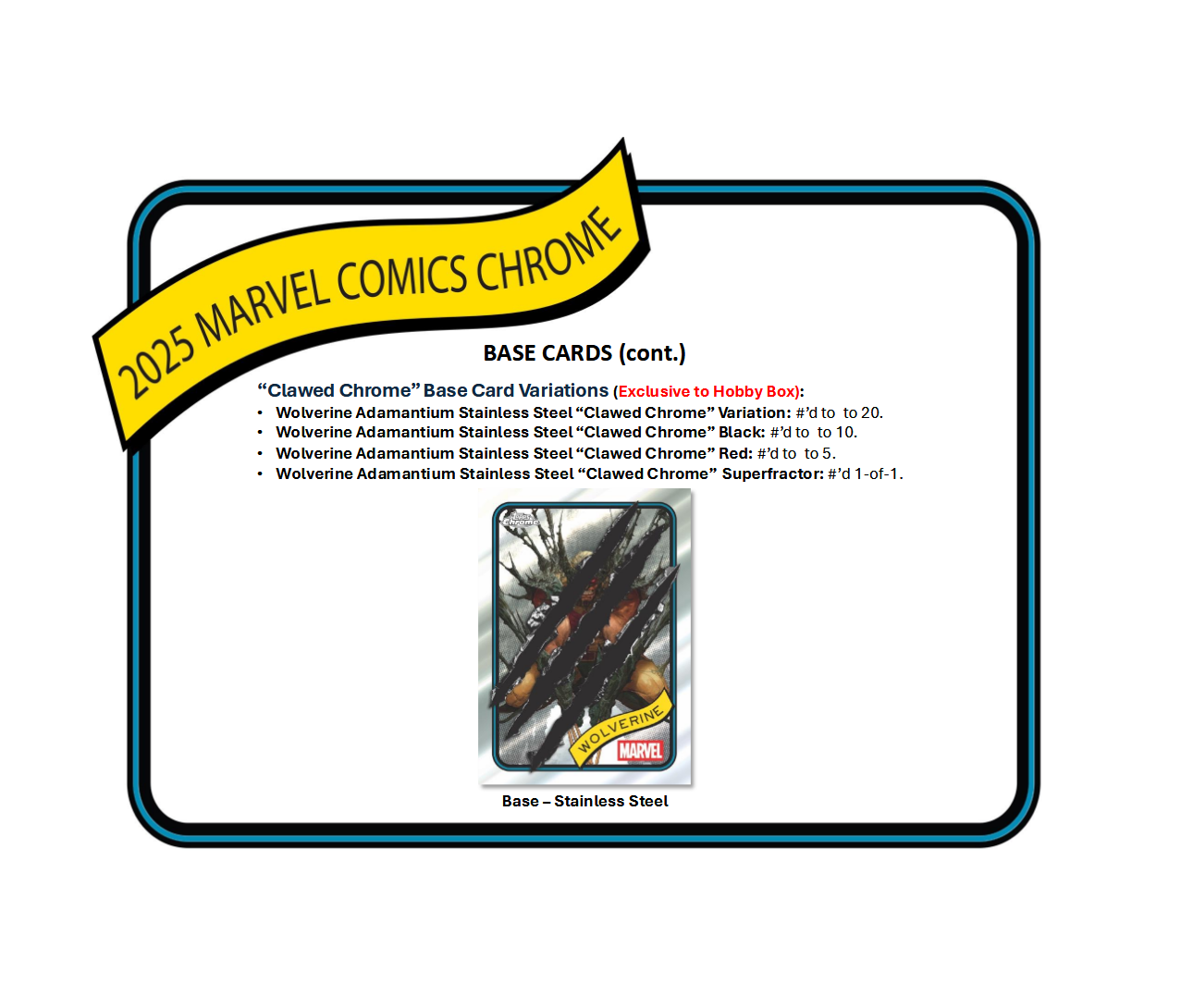 2025 Topps Marvel Chrome Hobby 12-Box Case