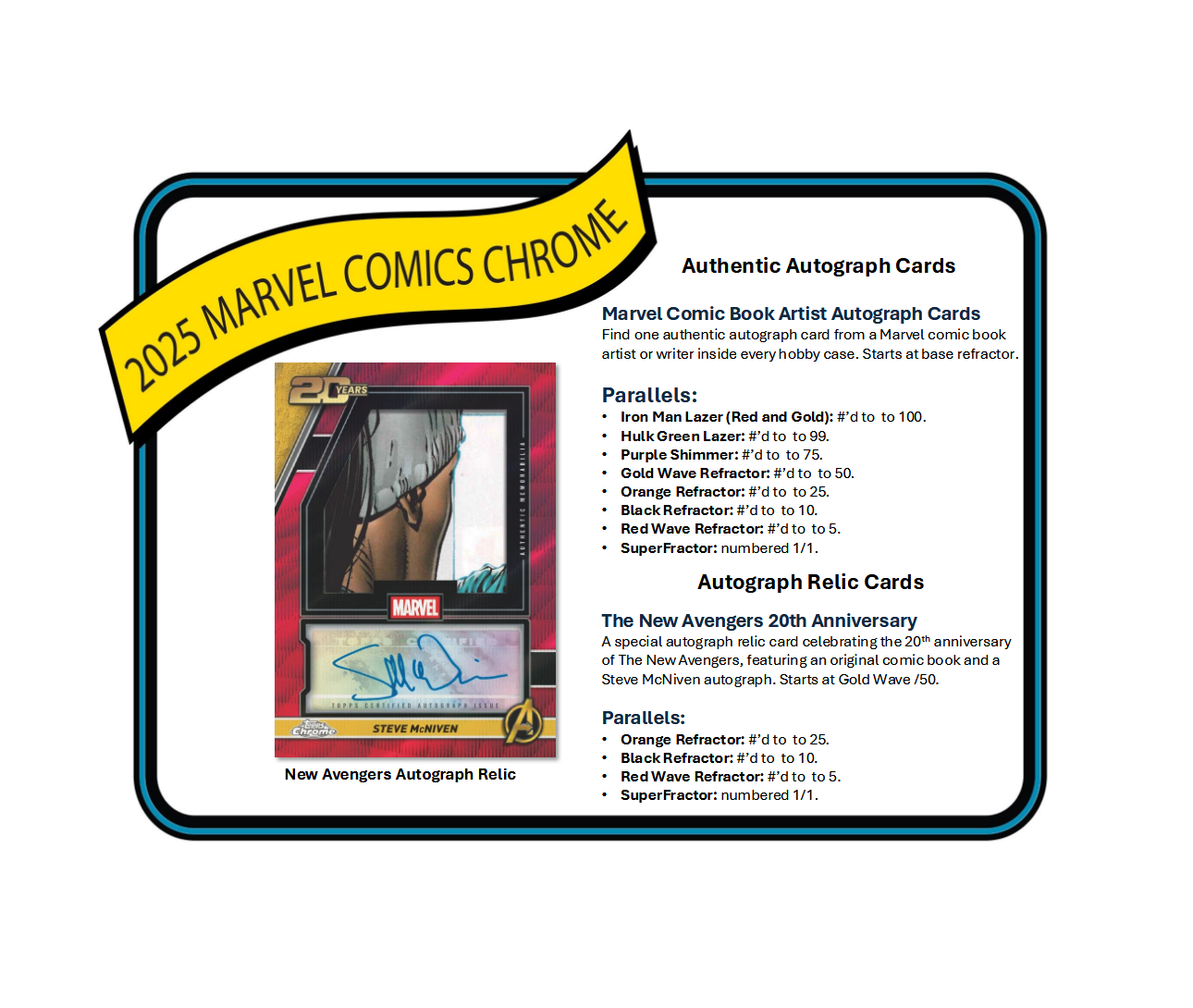 2025 Topps Marvel Chrome Hobby 12-Box Case