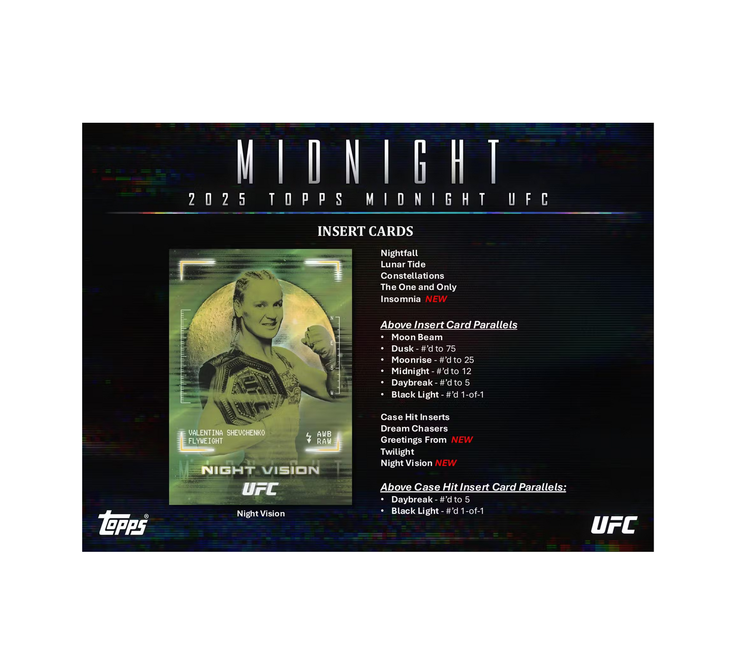 2025 Topps Midnight UFC Hobby Box