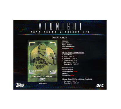 2025 Topps Midnight UFC Hobby Box