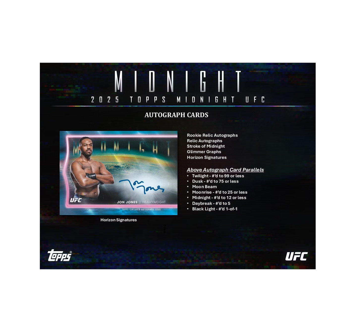 2025 Topps Midnight UFC Hobby Box