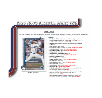 2025 Topps Series 2 Baseball Hobby Box