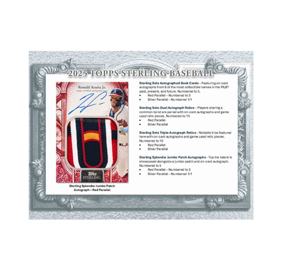 2025 Topps Sterling Baseball Hobby 4-Box Case