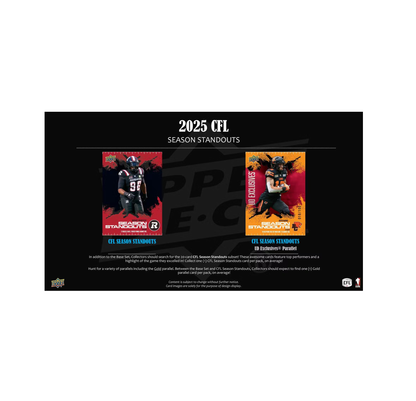2025 Upper Deck CFL Canadian Football League Hobby Box