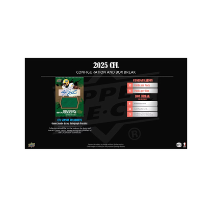 2025 Upper Deck CFL Canadian Football League Hobby Box