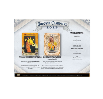 2025 Upper Deck Goodwin Champions Blaster 20-Box Case