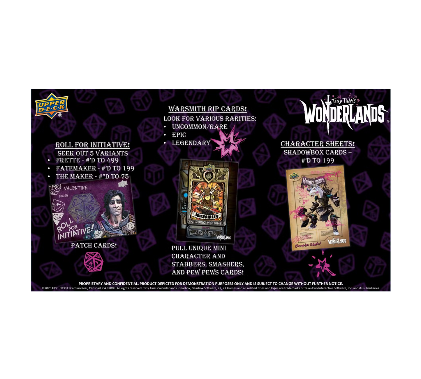 2025 Upper Deck Tiny Tina's Wonderlands Hobby Pack