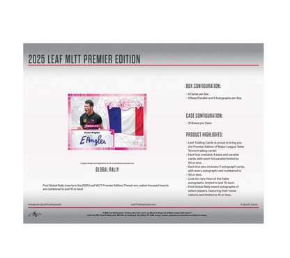 2025 Leaf Major League Table Tennis Premier Edition Box