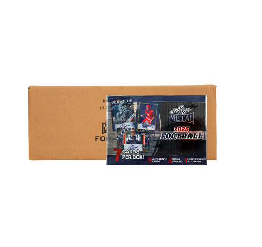 2025 Leaf Metal Football Hobby 12-Box Case