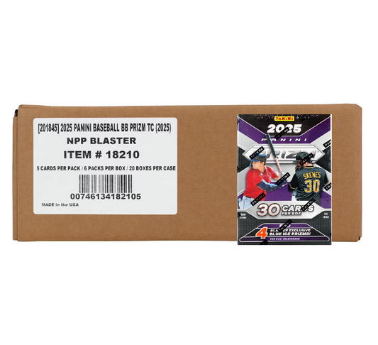 2025 Panini Prizm Baseball Blaster 20-Box Case (Blue Ice Prizms)