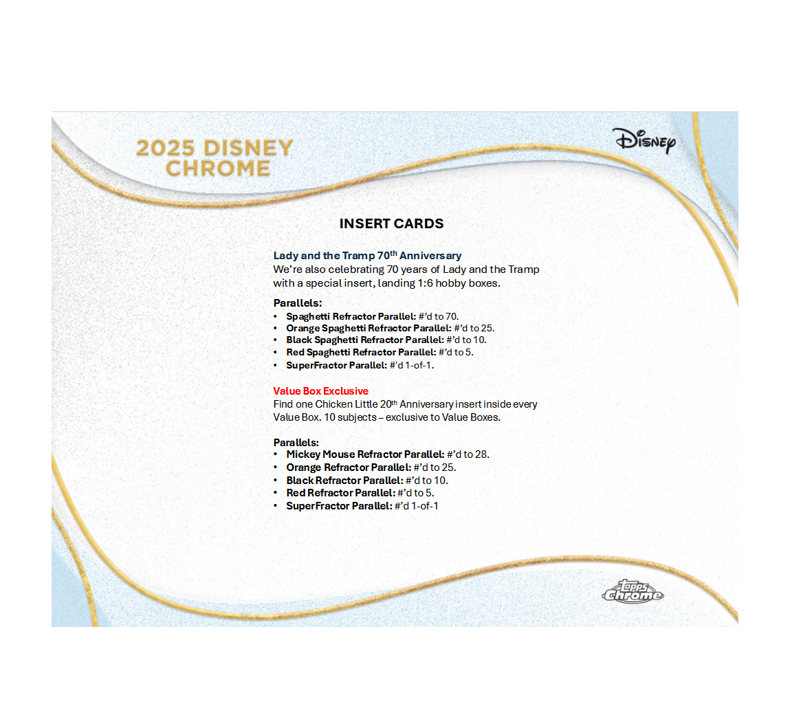 2025 Topps Chrome Disney Blaster 40-Box Case
