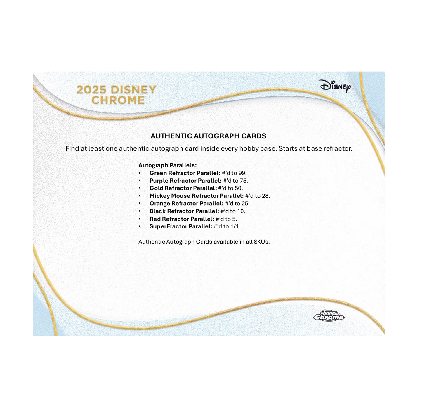 2025 Topps Chrome Disney Mega Box