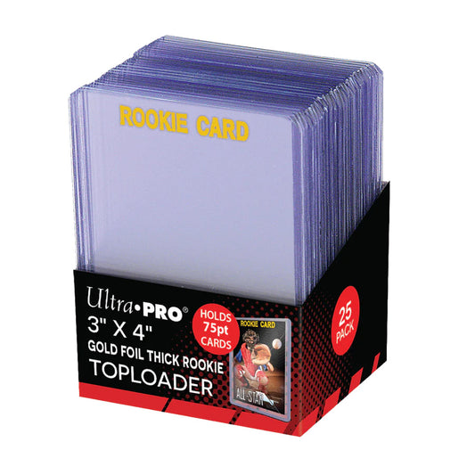 Ultra Pro  3" x 4" Rookie Gold Thick 75PT Toploaders (25ct)