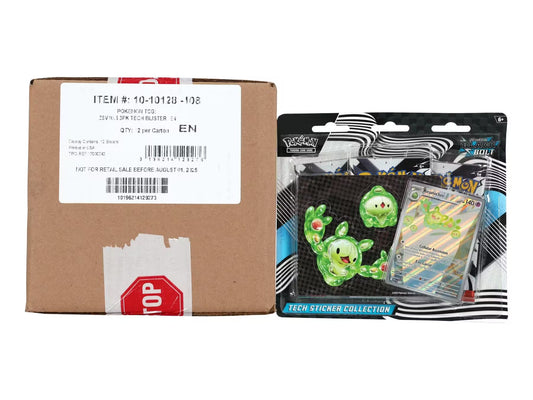 Pokemon Scarlet & Violet Black Bolt Tech Sticker Collection 12-Pack Case