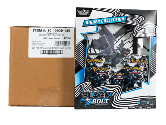 Pokemon Scarlet & Violet: Black Bolt Binder Collection 6-Box Case
