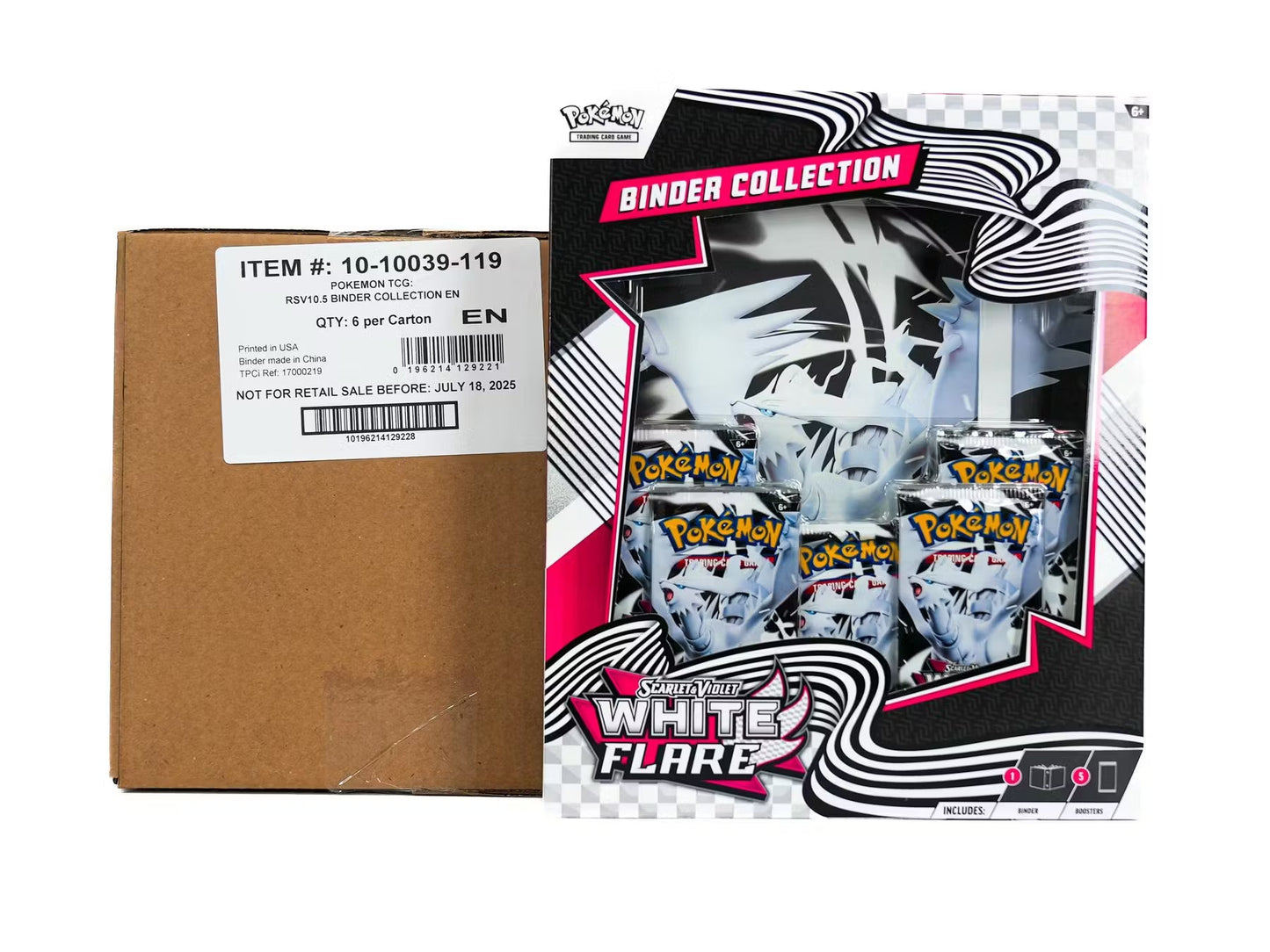 Pokemon Scarlet & Violet: White Flare Binder Collection 6-Box Case
