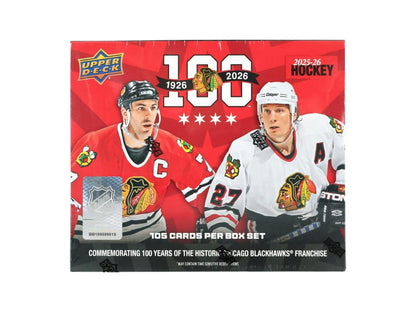 2025-26 Upper Deck Chicago Blackhawks Centennial Hockey 20-Box Case