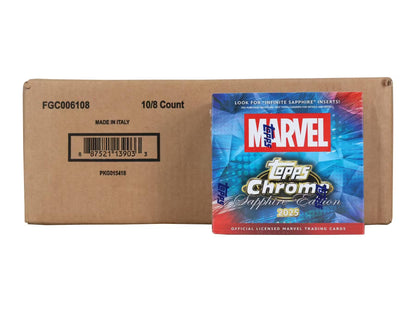 2025 Topps Marvel Chrome Sapphire Edition 10-Box Case