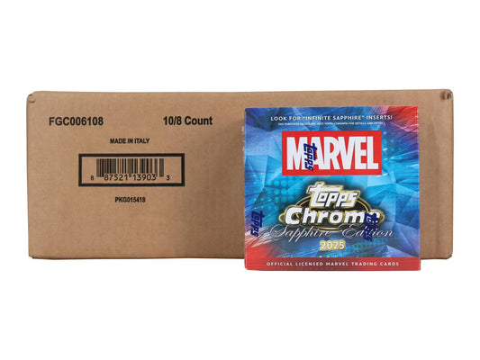 2025 Topps Marvel Chrome Sapphire Edition 10-Box Case