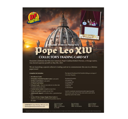 Dynamic Foces Pope Leo XIV Collector's Trading Card Set