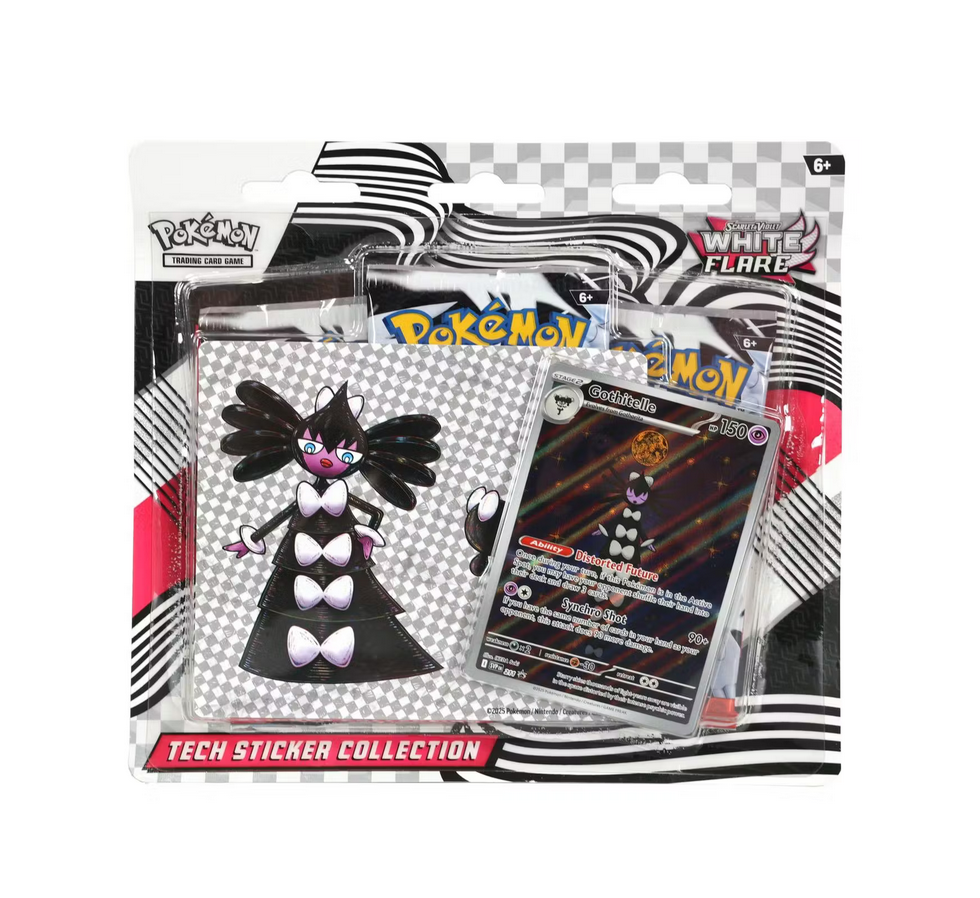 Pokemon Scarlet & Violet White Flare Tech Sticker Collection 12-Pack Case