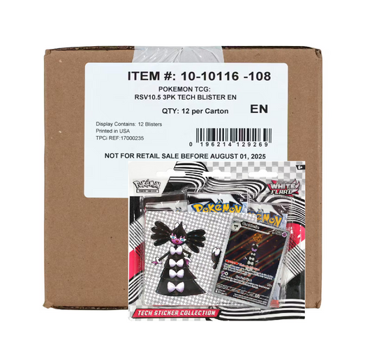 Pokemon Scarlet & Violet White Flare Tech Sticker Collection 12-Pack Case
