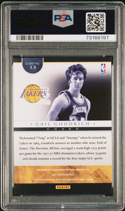 2012 Panini Elite All-Time Greats Auto Gail Goodrich #13 SIG. PSA A Auto 10