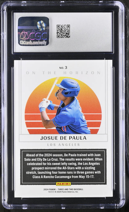 2024 Panini Three and Two Josue De Paula #3 Three and Two On The Horizon CGC 10
