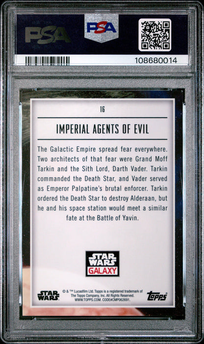 2023 Topps Chrome Star Wars Galaxy Imperial Agents Evil #16 PSA 10