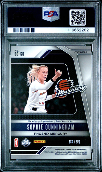 2024 Panini Prizm WNBA Signatures Sophie Cunningham #SGSC Red PSA 9