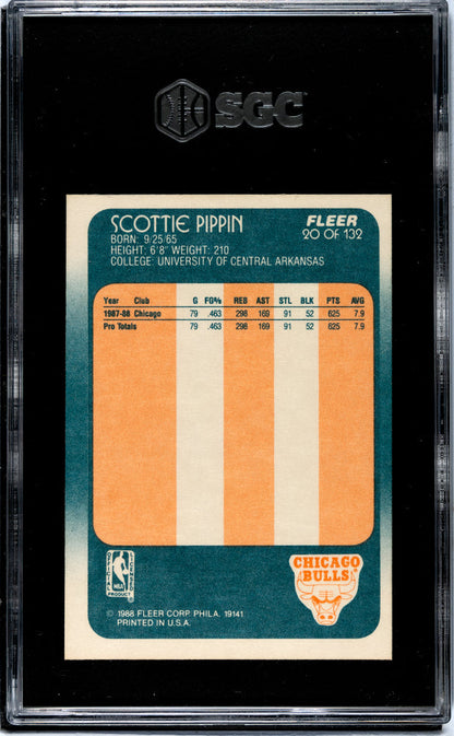 1988 Fleer Scottie Pippen #20 SGC 8