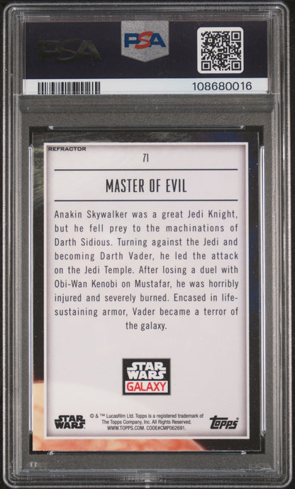 2023 Topps Chrome Star Wars Galaxy Master Of Evil #71 PSA 9