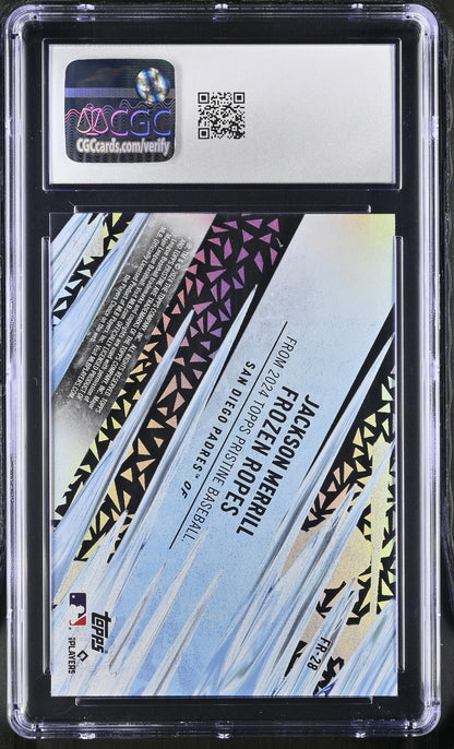 2024 Topps Pristine Jackson Merrill #FR-28 Frozen Ropes CGC 10