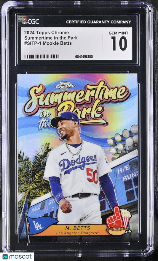 2024 Topps Chrome Mookie Betts #SITP-1 Summertime in the Park CGC 10