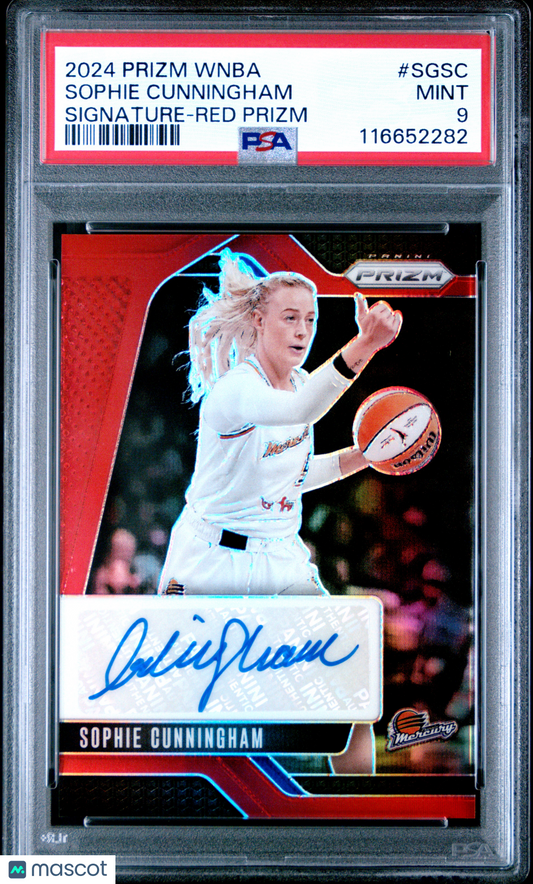 2024 Panini Prizm WNBA Signatures Sophie Cunningham #SGSC Red PSA 9