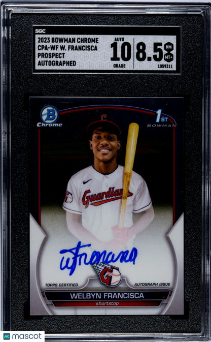 2023 Bowman Chrome Welbyn Francisca #CPA-WF Prospect Autograph SGC 8.5 Auto 10