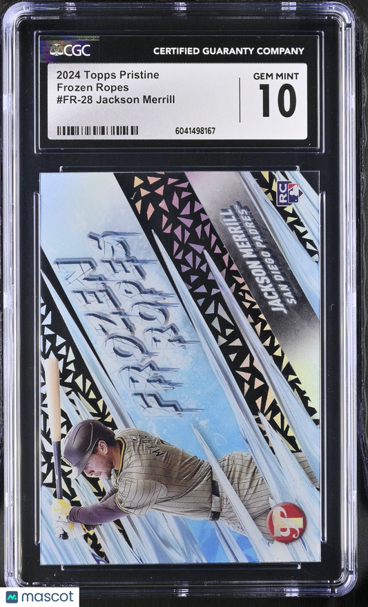 2024 Topps Pristine Jackson Merrill #FR-28 Frozen Ropes CGC 10