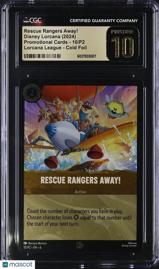 Disney Lorcana TCG Rescue Rangers Away! #10/P2 English CGC 10