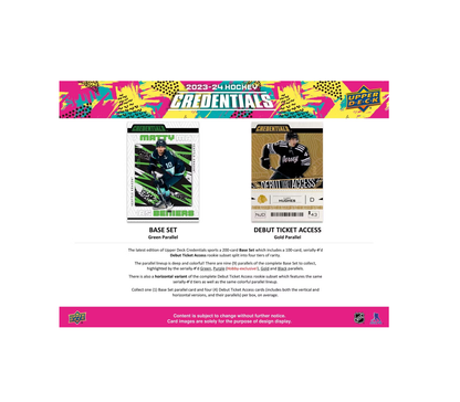 2023-24 Upper Deck Credentials Hockey Hobby 10-Box Case